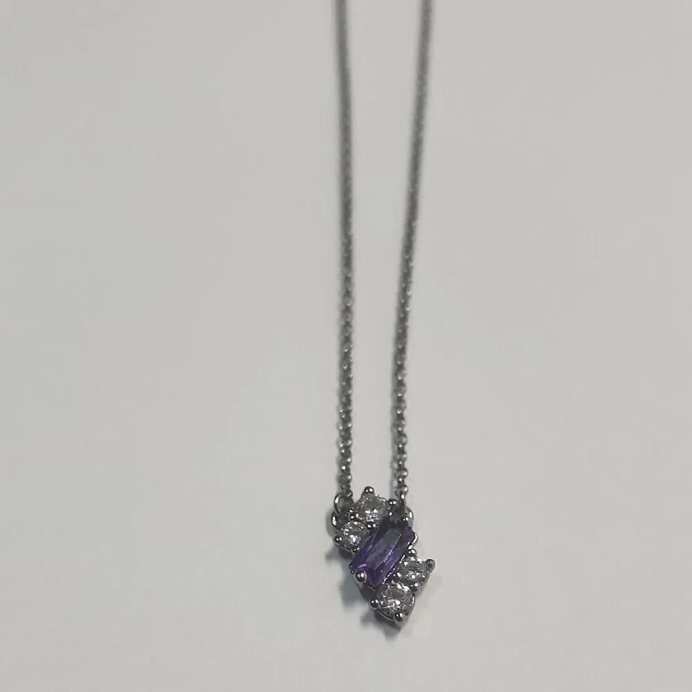 Bomb Party Necklace "One More Chapter" RBP5902 Purple Topaz CZ/ Hematite